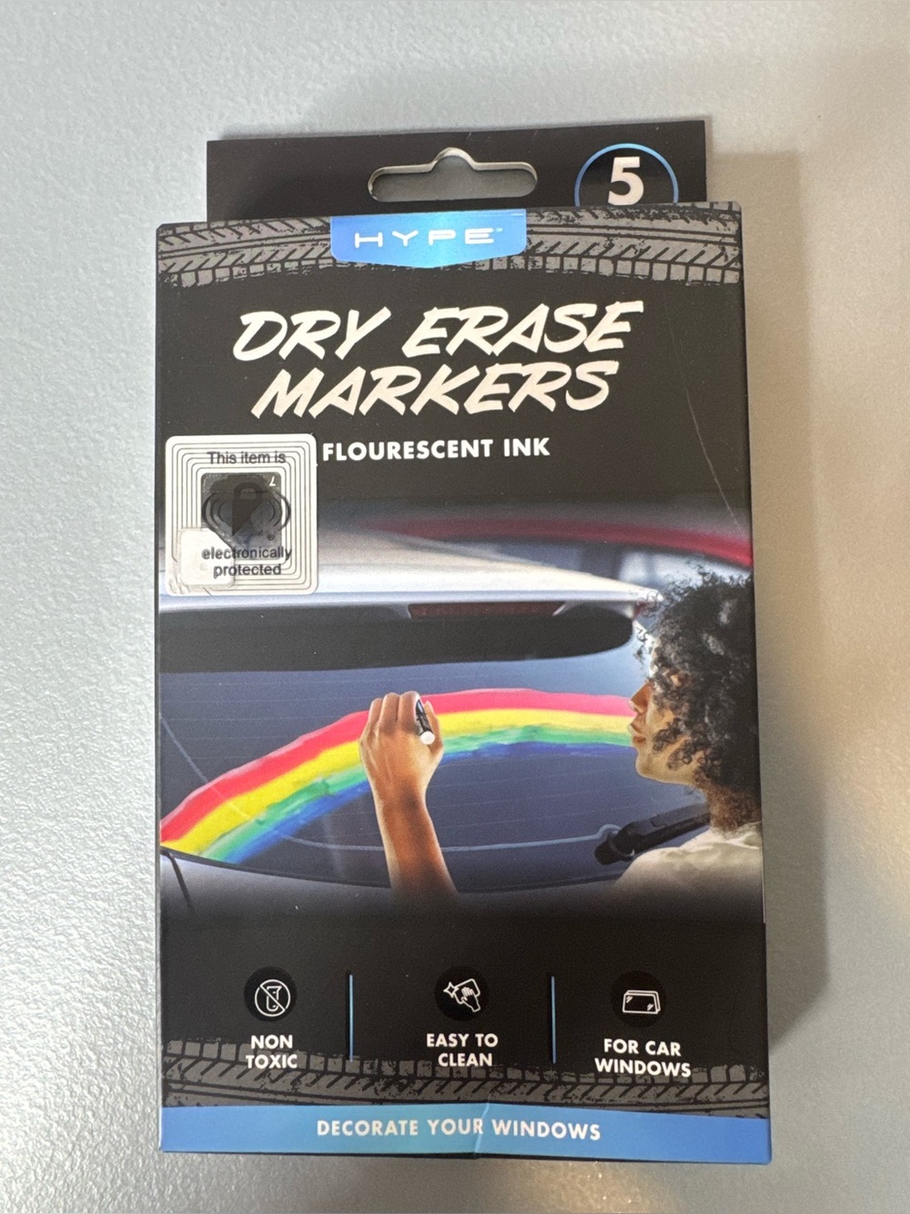 Hype Dry Erase Markers fluorescent ink 5-Pack car windows graduation celebration